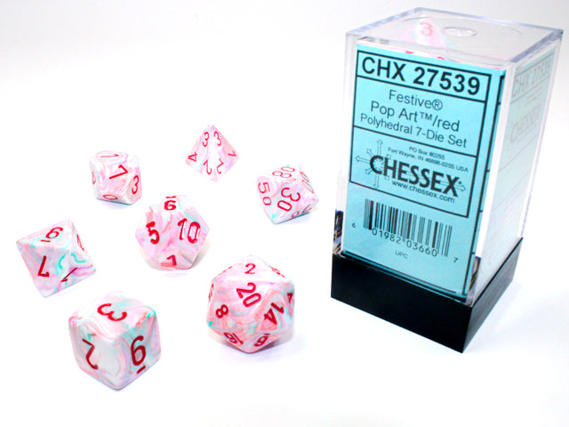 Chessex 7-Piece Sets: Festive Dice