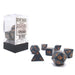 Chessex Dice: Opaque Colours, 7-Piece Sets-Dark Grey w/Copper-LVLUP GAMES
