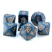 Chessex Dice: Opaque Colours, 7-Piece Sets-Dusty Blue w/Copper-LVLUP GAMES