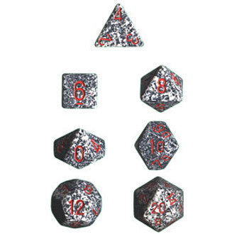 Chessex Dice: Speckled Colours, 7-Piece Sets-Granite-LVLUP GAMES