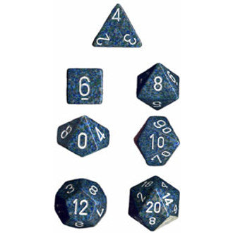 Chessex Dice: Speckled Colours, 7-Piece Sets-Sea-LVLUP GAMES