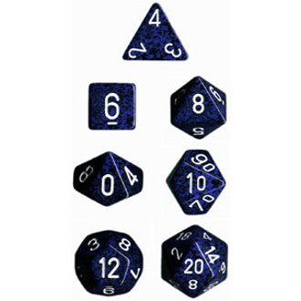 Chessex Dice: Speckled Colours, 7-Piece Sets-Stealth-LVLUP GAMES