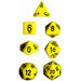 Chessex Dice: Opaque Colours, 7-Piece Sets-Yellow w/Black-LVLUP GAMES