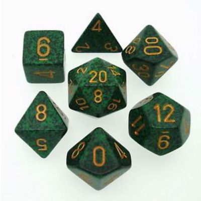 Chessex Dice: Speckled Colours, 7-Piece Sets-Golden Recon-LVLUP GAMES