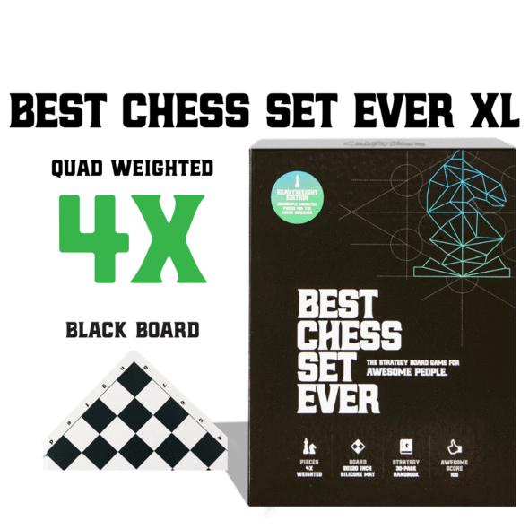 Best Chess Set Ever XL - Black and Green (Reversible)