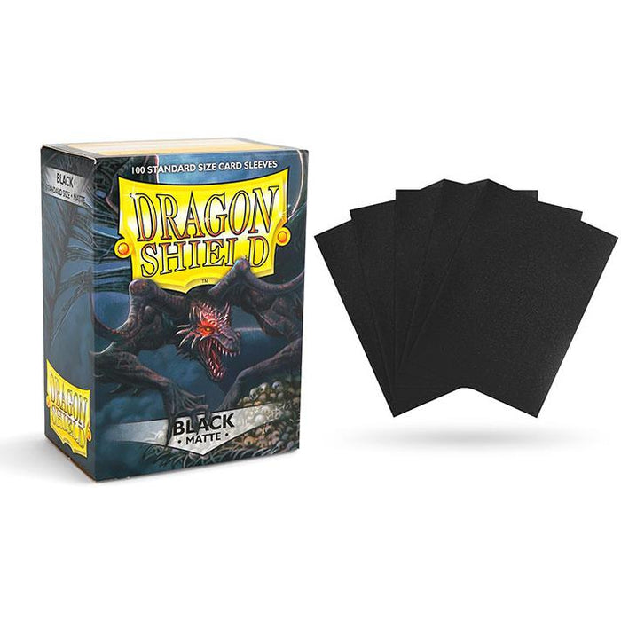 Dragon Shield: Matte Sleeves - Standard Size, Black 100ct