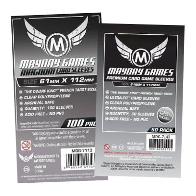 Mayday: Standard Soft Sleeves - "Dwarf King" French Tarot 61x112mm, Cl LVLUP GAMES Mayday: Standard Soft Sleeves - "Dwarf King" French Tarot 61x112mm, Cl LVLUP GAMES