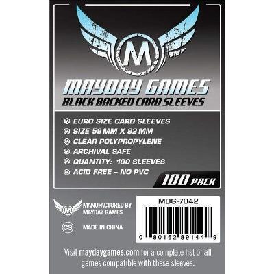 Mayday: Premium Soft Sleeves - Standard Euro 59x92mm, Clear 50ct-LVLUP GAMES