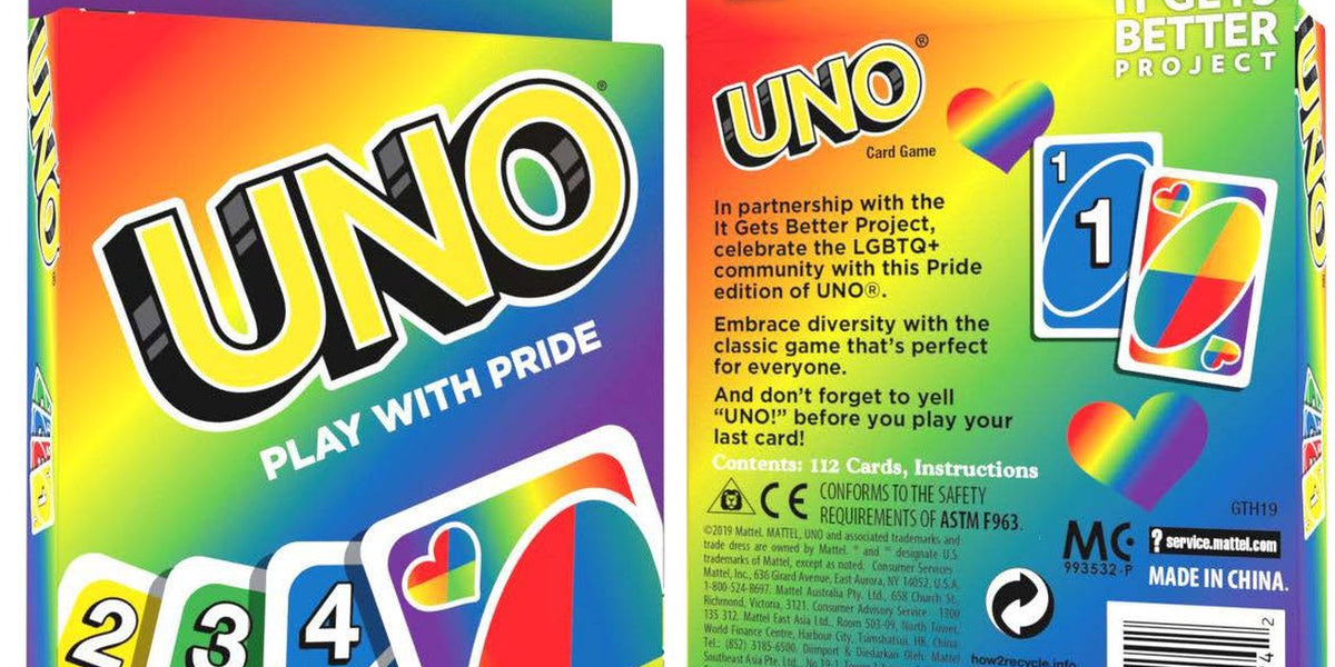 UNO Card Game Play With Pride with It Gets Better Project, Celebrating  LGBTQ+ Community 