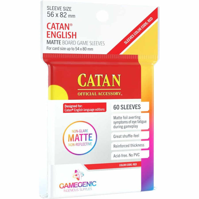 Gamegenic Card Sleeves: Matte Catan (56 x 82mm) - Clear 60ct
