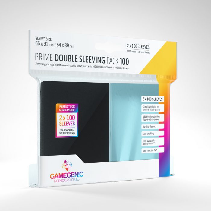 Gamegenic Card Sleeves: Prime Double Sleeving Pack (2 x 100 Sleeves)