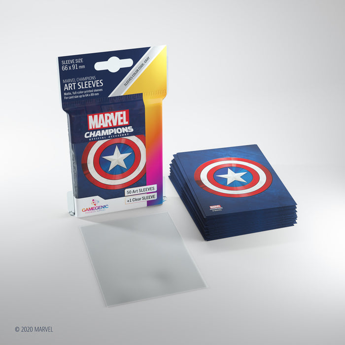 Gamegenic: Marvel Champions Art Sleeves - Captain America