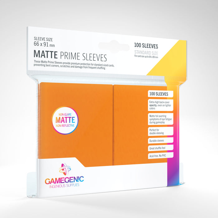 Gamegenic Card Sleeves: Matte Prime (66 x 91mm) - Orange 100ct