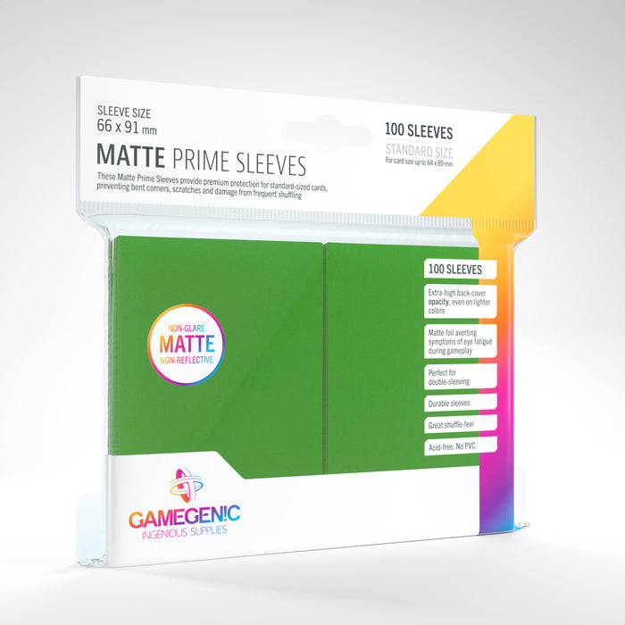 Gamegenic Card Sleeves: Matte Prime (66 x 91mm) - Green 100ct