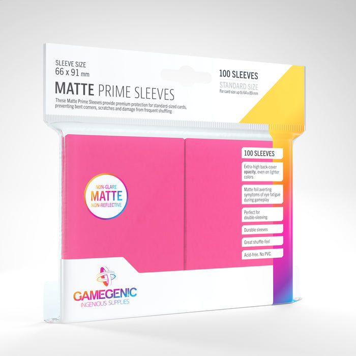 Gamegenic Card Sleeves: Matte Prime (66 x 91mm) - Pink 100ct