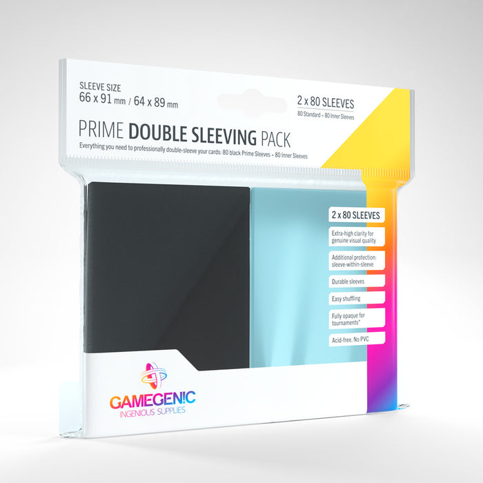 Gamegenic Card Sleeves: Prime Double Sleeving Pack (2 x 80 Sleeves)