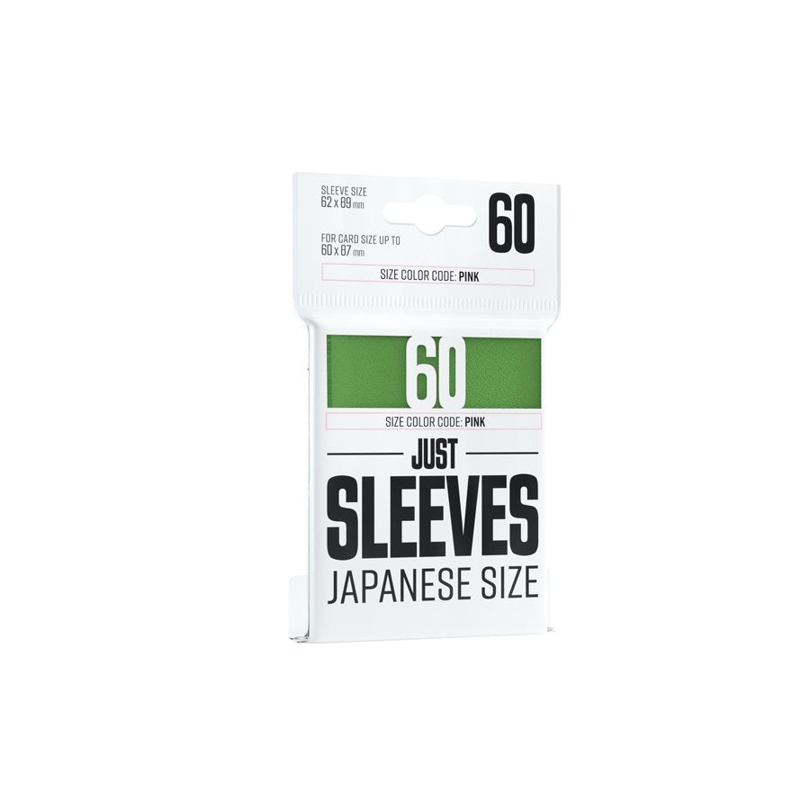 Just Sleeves: Japanese Size - Green 60ct LVLUP GAMES Just Sleeves: Japanese Size - Green 60ct LVLUP GAMES