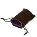 Koplow dice bag large velvet black with purple satin lining