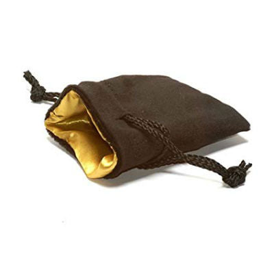 Koplow Satin-Lined Dice Bag, Small-Black w/Gold-LVLUP GAMES
