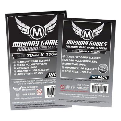 Mayday: Standard Soft Sleeves - "Lost Cities" Card Sleeves 70x110mm, Clear 100ct.-LVLUP GAMES