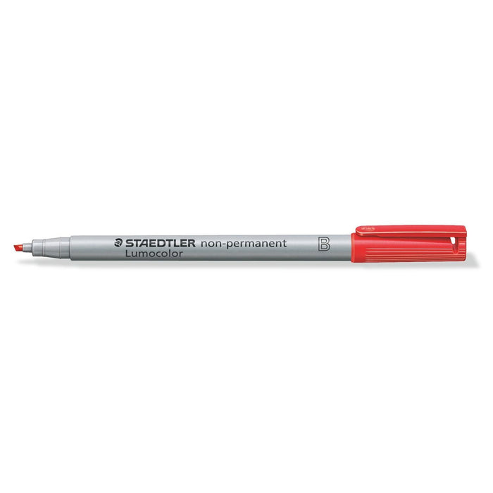 Staedtler: Lumocolor Non-Permanent Pen, Broad Tip (Single)-Red-LVLUP GAMES