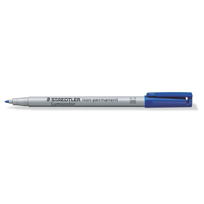 Staedtler: Lumocolor Non-Permanent Pen, Medium Tip (Single)-Blue-LVLUP GAMES