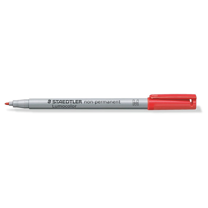 Staedtler: Lumocolor Non-Permanent Pen, Medium Tip (Single)-Red-LVLUP GAMES