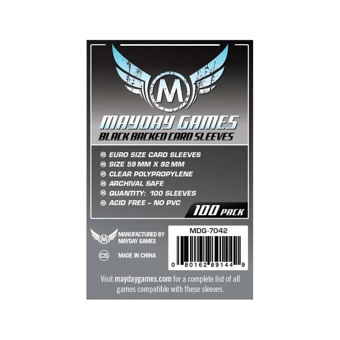 Mayday Premium Card Sleeves: Standard CCG/MTG Size (66 x 91mm) - Black Backed 80ct.