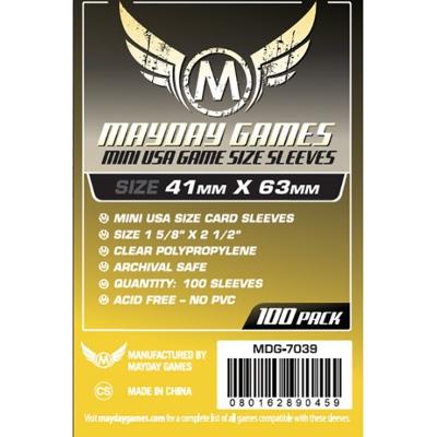 Mayday: Premium Soft Sleeves - Mini USA 41x63mm, Clear 50ct.-LVLUP GAMES