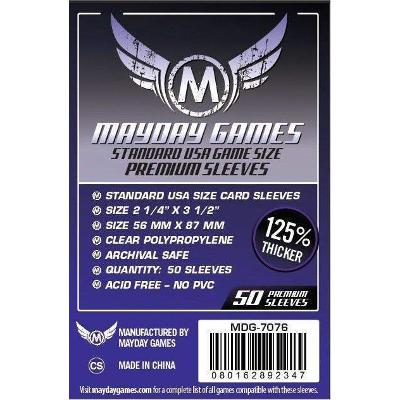 Mayday: Soft Sleeves - Premium USA 56x87mm, Clear 50ct.-LVLUP GAMES