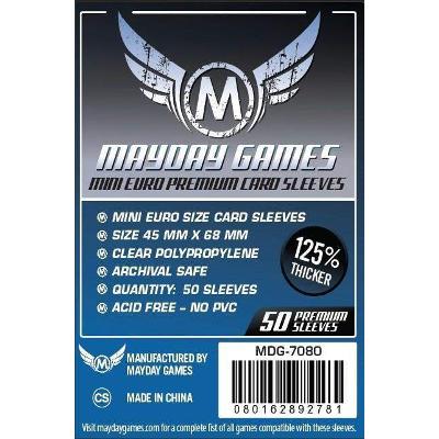Mayday: Standard Soft Sleeves - Mini Euro 45x68mm, Clear 100ct.-LVLUP GAMES