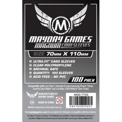 Mayday: Premium Soft Sleeves - "Lost Cities" Card Sleeves 70x110mm, Clear 50ct.-LVLUP GAMES