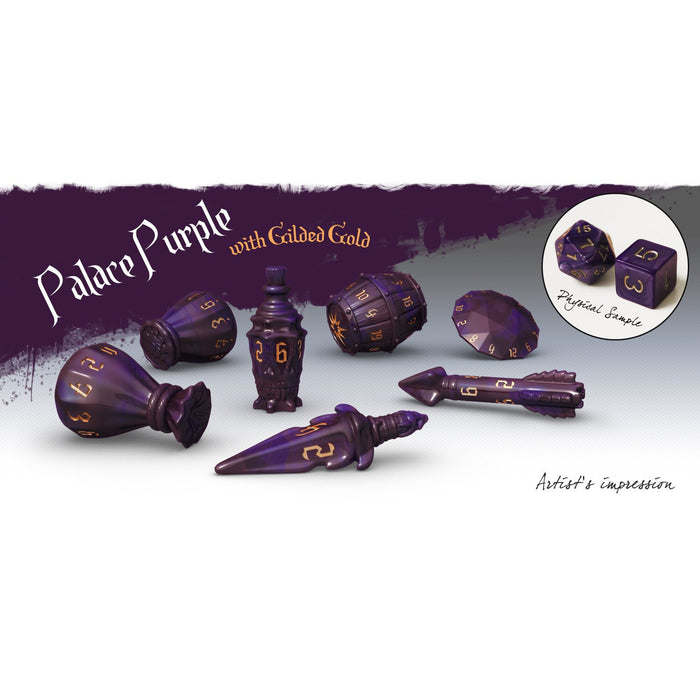 PolyHero Dice: Rogue Set-Palace Purple-LVLUP GAMES