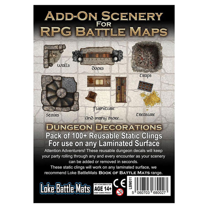 Add-On Scenery for RPG Battle Mats: Dungeon Decorations