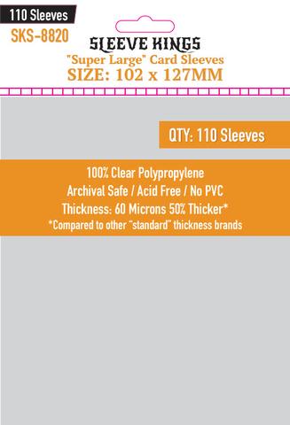 Sleeve Kings: Standard - Super Large 102mm x 127mm, 110ct Clear