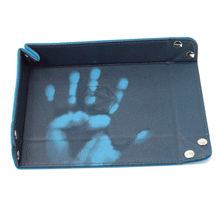 Die Hard: Folding Rectangle Heat Change Tray-Teal Leather w/Teal Velvet-LVLUP GAMES