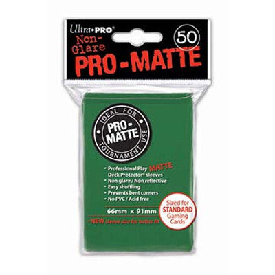 Ultra Pro: Pro-Matte Standard Card 66mm x 91mm Sleeves, 50ct Green-LVLUP GAMES