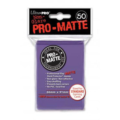 Ultra Pro: Pro-Matte Standard Card 66mm x 91mm Sleeves, 50ct Purple-LVLUP GAMES