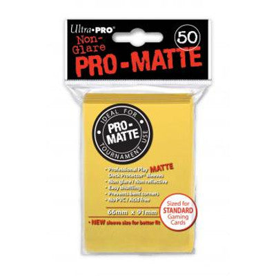 Ultra Pro: Pro-Matte Standard Card 66mm x 91mm Sleeves, 50ct Yellow-LVLUP GAMES