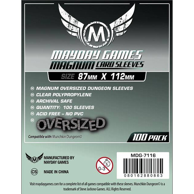 Magnum Oversized Dungeon Sleeves - 87 X 112 MM, Clear 100ct