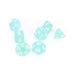 Chessex Dice: Frosted, 7-Piece Sets-Teal w/White-LVLUP GAMES