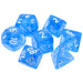 Chessex Dice: Borealis, 7-Piece Sets-Sky Blue w/White-LVLUP GAMES