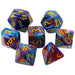 Chessex Dice: Festive, 7-Piece Sets-Mosaic w/Yellow-LVLUP GAMES