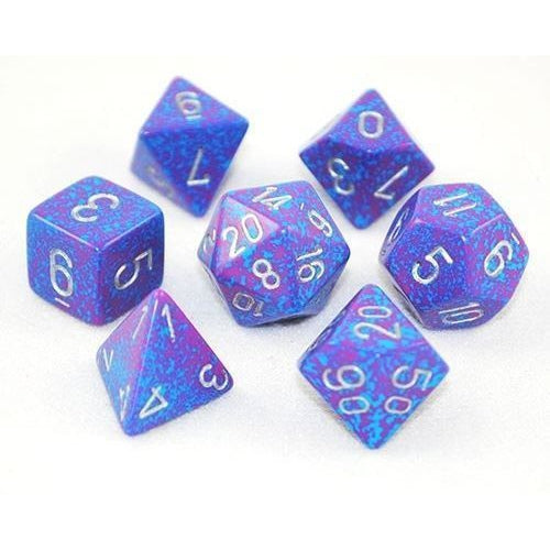 Chessex 7-Piece Sets: Speckled Dice - Silver Tetra