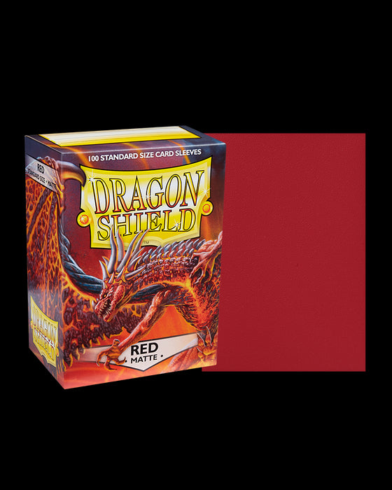 Dragon Shield: Matte Sleeves - Standard Size, Red 100ct
