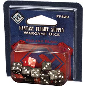 Fantasy Flight Supply: Wargame Dice Set of 12 - Red and Black