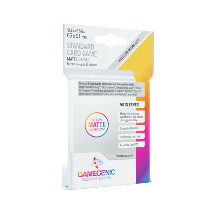 Gamegenic Card Sleeves: Matte Standard (66 x 91mm) - Clear 50ct