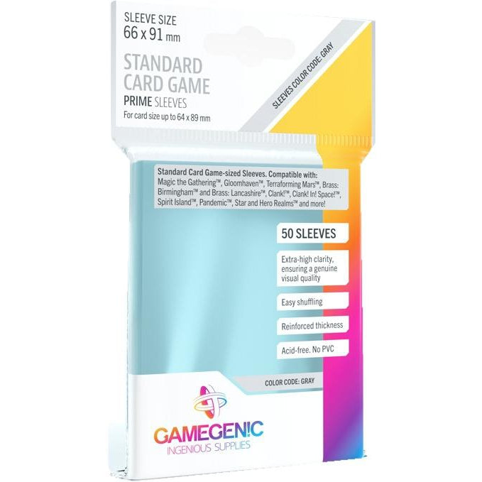 Gamegenic Card Sleeves: Prime Standard (66 x 91mm) - Clear 50ct