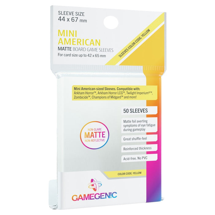 Gamegenic Card Sleeves: Matte Mini American (44 x 67mm) - Clear 50ct