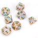 Chessex Dice: Festive, 7-Piece Sets-Vibrant w/Brown-LVLUP GAMES